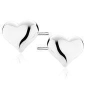 Cercei argint inimioare 10x8 mm DiAmanti Z2193ER10-DIA